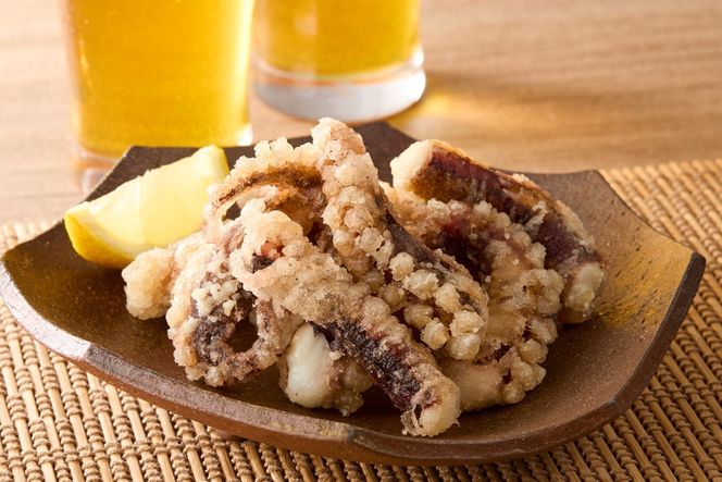 【C2-018】むき海老(バナメイ)&イカ下足唐揚げ 2kg