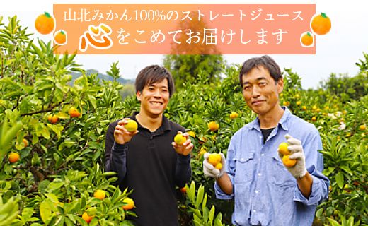 山北みかんジュース720ml2本 - 果汁100％ 高知県産 ブランドみかん 温州みかん ストレートジュース 果物 フルーツ 柑橘 オレンジ yk-0009