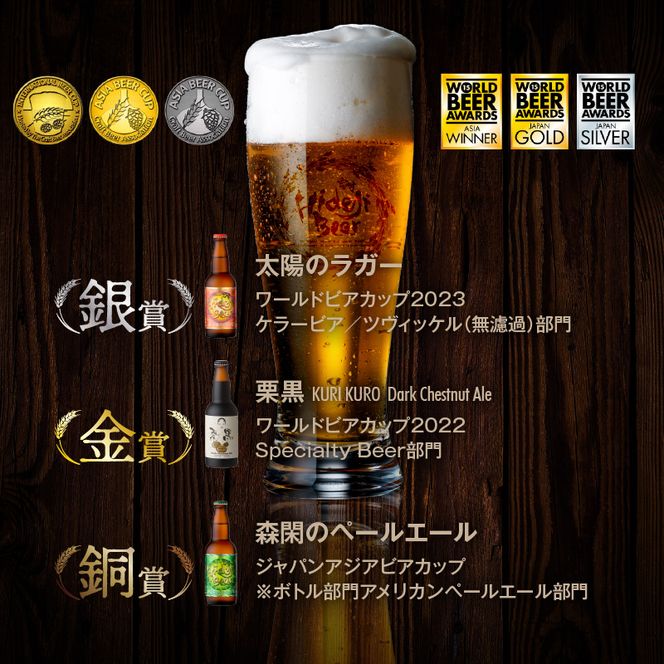  宮崎ひでじビール 定番と栗黒6本 セット　N073-ZA468
