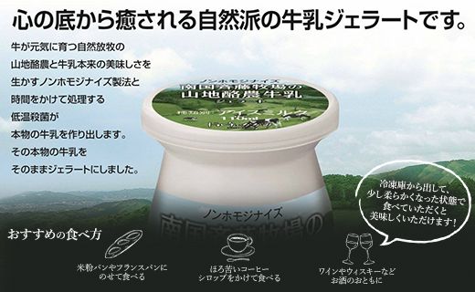 ドルチェかがみ 南国斎藤牧場ノンホモジナイズ山地酪農牛乳ボトルジェラートセット 6個入り dc-0056