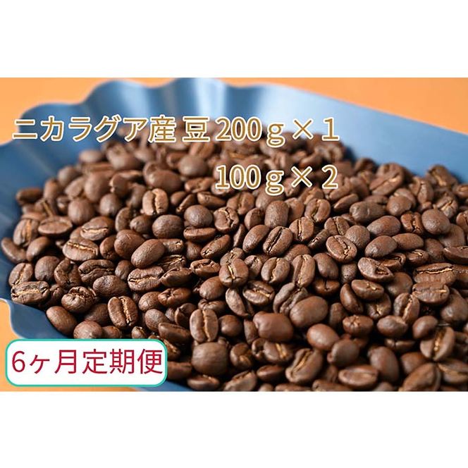 C-30【6ヶ月定期便】カフェ・フランドル厳選　コーヒー豆　ニカラグア産(200g×1　100g×2)