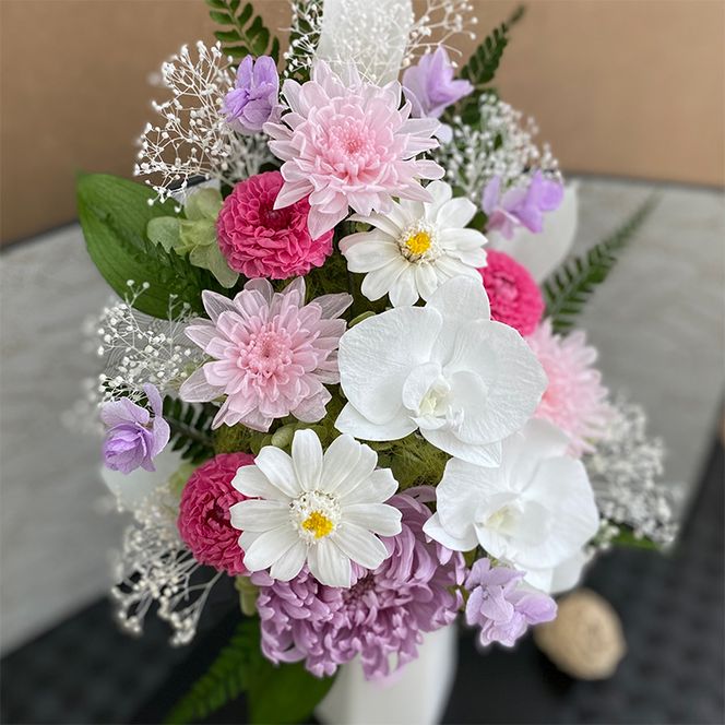 AJ162-1 プリザーブドフラワー【桃華】春日部市 シュガーパイン