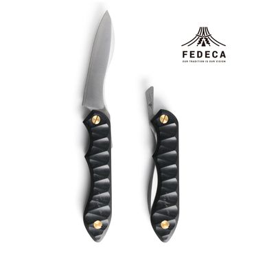 C-56 【FEDECA】 折畳式料理ナイフ　リップルブラック　000838