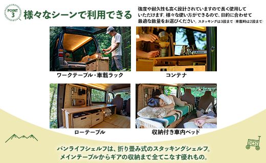 SO9 バンライフシェルフ 天板・インナーボックスセット - アウトドア用品 インテリア 車中泊 キャンプ camp DIY 木製 ウッド wood 日常でも使える 防災 so-0022