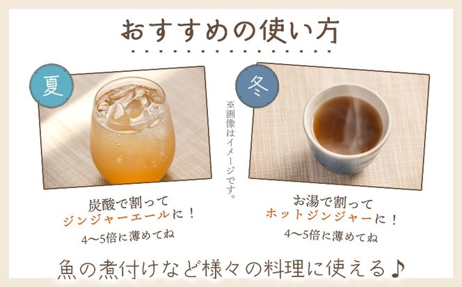 【4回定期便】やすらぎ市 ジンジャーシロップ200ml×5本 - 赤生姜 ショウガ あか しょうが 贈り物 おすそ分け 特産品 ジンジャーエール 料理 調味料 熱中症対策 Wyr-0057