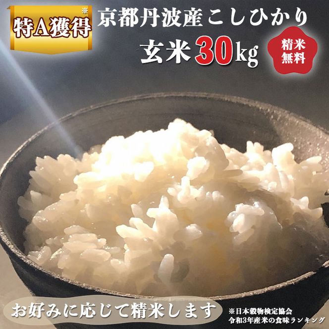 京都丹波コシヒカリ 玄米30Kg 令和6年 （京都丹波産コシヒカリ