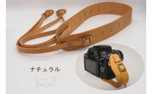 Bottega Glicine カメラアクセサリーセット カメラストラップ&ハンドストラップ イタリアンレザー 日本製　 172-011