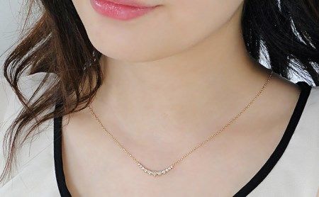 【0.3ct】K18YG　ダイヤモンド　ラインネックレス　CSN00106-18Y SWAV011