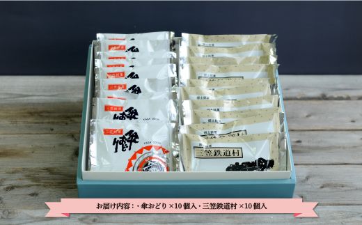 三笠銘菓クッキーセット(2種類各10個)【2300201】