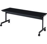 ミーティングテーブル 1800×600 KV1860-BK1（3.ブラック） スタッキング テーブル キャスター デスク 愛西市 / タック株式会社[AEAH023-3]
