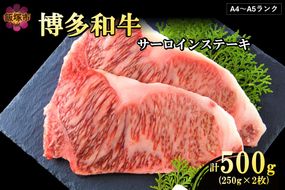 【B4-042】【A4-A5ランク】博多和牛サーロインステーキ 500g