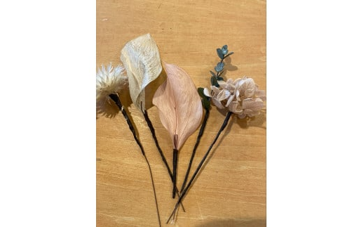 手間いらず】モダンなプリザーブドフラワーの仏花 花瓶付き ミニ