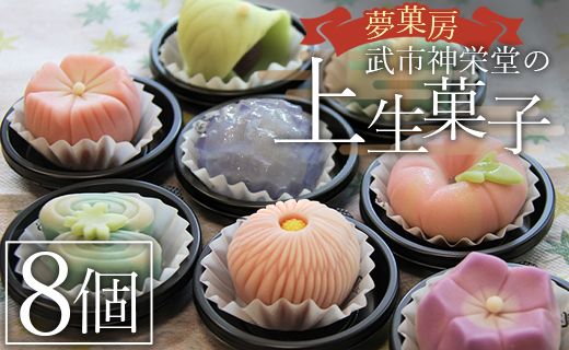 和菓子 合同会社武市神栄堂の上生菓子 8個 yd-0014