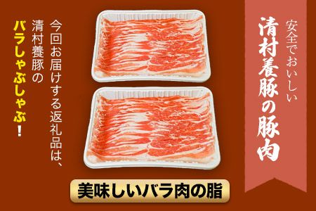 バラしゃぶしゃぶ 600g 清村養豚《60日以内に出荷予定(土日祝除く)》肉 豚 豚肉---sm_fkybsyab_60d_22_10000_600g---