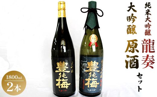 純米大吟醸龍奏＆大吟醸鶯寿セット 1800ml×2本 - 日本酒 お酒 地酒 純米酒 純米大吟醸酒 gs-0089