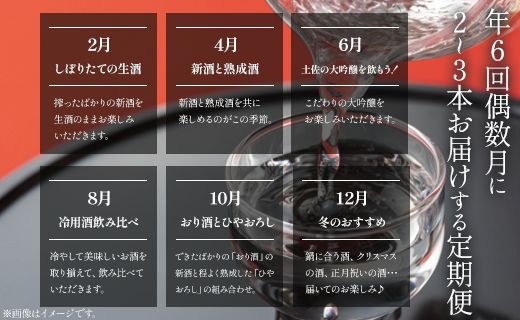 【偶数月定期便・年6回お届け】地酒豊能梅の頒布会 日本酒お楽しみ便 - お酒 おさけ 日本酒 アルコール 飲み物 飲物 飲料 定期便6回 パーティー 特別な日 記念日 手土産 おとりよせ お取り寄せ ビン 瓶 飲みやすい 高知県 香南市 Wgs-0074