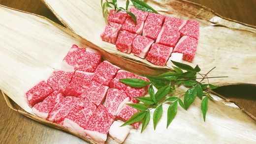 【4等級以上】黒毛和牛 近江牛 【並】 角厚切り肉 ご家庭用 【1000g （500ｇ×2パック）】【BM13U】