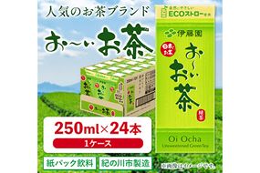 紀の川市産 紙パック飲料 おーいお茶 250ml×24本 1ケース 株式会社伊藤園 《30日以内に出荷予定(土日祝除く)》 和歌山県 紀の川市 お茶 おーいお茶 緑茶 日本茶 送料無料---wsk_ite3_30d_24_10000_24p---