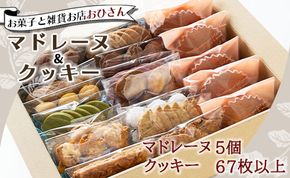 焼き菓子 詰め合わせ クッキー かわいい 個包装 人気 詰め合わせ ギフト お菓子と雑貨おひさん マドレーヌ5個とクッキー14袋 合計67枚以上セット - 手作り 焼き菓子 詰合せ 小袋 分けやすい おすそ分け おやつ oh-0010