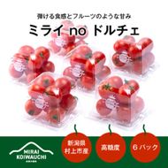 A4151 【数量・期間限定】【7月上旬から順次発送】『ミライ no ドルチェ』 新潟県村上産ミニトマト 200g程度×6パック
