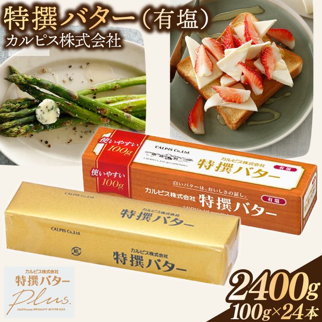 カルピス(株)特撰バター（100g×24本）【有塩】034-001