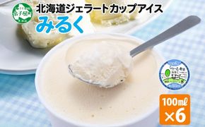 2326. くりーむ童話 カップアイス みるく 100ml×6個 アイスクリーム アイス スイーツ おやつ 牛乳 ミルク 贈り物 gift ギフト プレゼント 詰め合わせ 送料無料 北海道 弟子屈町