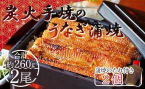 炭火手焼のうなぎ蒲焼130g×2尾セット 蒲焼のたれ付き fb-0017