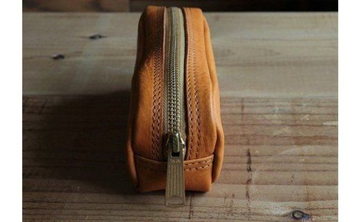 イタリアンレザーペンケース（筆箱） 【イエロー】Z007VC02