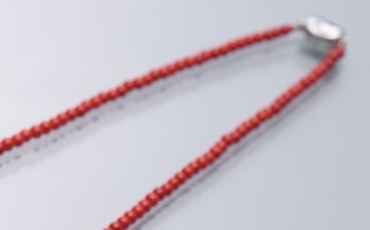 訳あり】赤サンゴネックレス丸玉 [kn069]（高知県室戸市