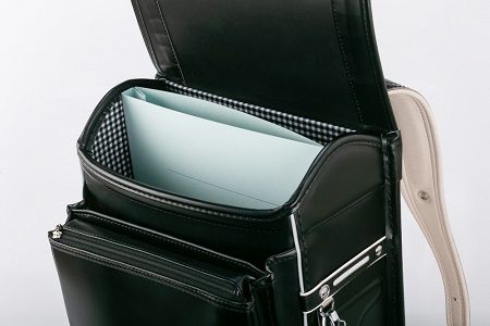 牛革ランドセル　色：ツヤケシ黒（フラットファイル対応サイズ）