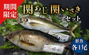 【E04022】関あじ・関いさき（鮮魚）セット（各1尾）