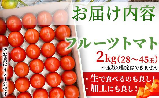 高品質！歩のフルーツトマト 約2kg 箱入り 先行予約 - トマト フルーツトマト 野菜 贈り物 箱入り ga-0005