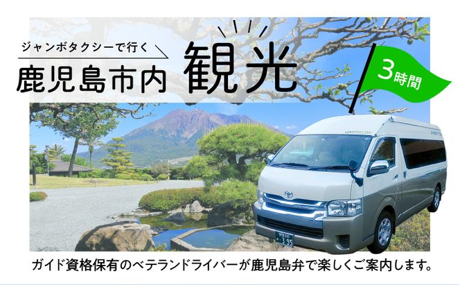 鹿児島市内めぐり3時間コース（ジャンボタクシー）9名様まで　ご利用券　K192-FT003