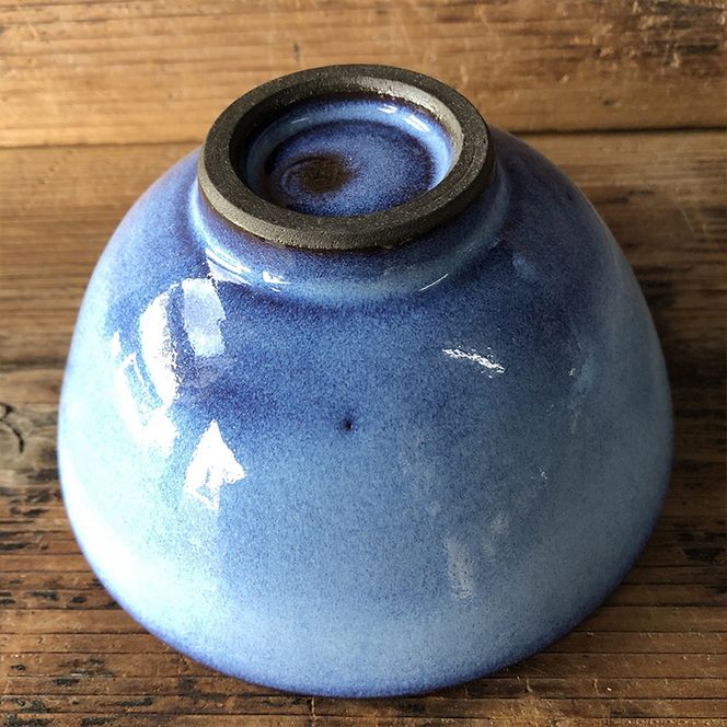 龍善ブルー ご飯茶碗  大サイズ