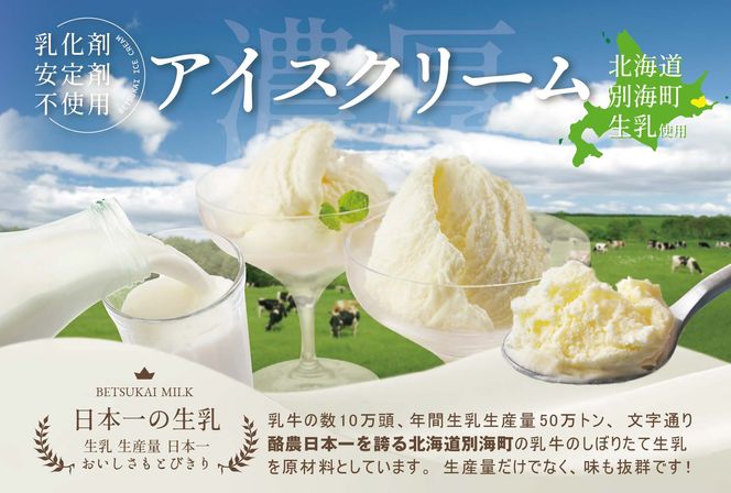 ランキング２位獲得！北海道産 べつかいのアイスクリーム屋さん 120ml 12個入（4種×各3個）【BN0000014】（A-07）