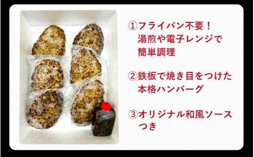 おおいた和牛と大分県産の豚を使った大分プレミアムハンバーグ6個入り（計960ｇ）_1820R