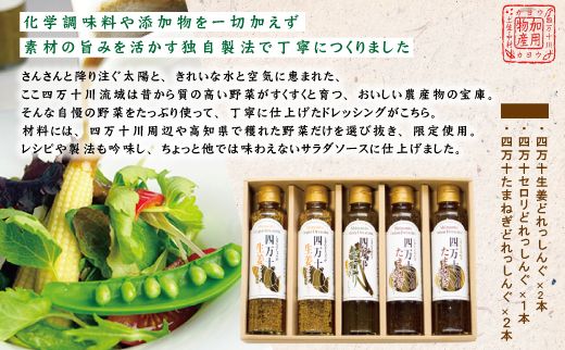四万十どれっしんぐ 5本 入り セット おいしい 食卓 調味料 ドレッシング ソース サラダ 野菜 やさい まとめ買い グルメ お取り寄せ 母の日 父の日 敬老の日 贈り物 プレゼント ギフト 高知 高知県 四万十 四万十市 しまんと 25-100