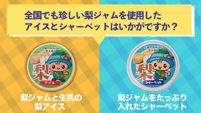 梨アイス＆梨シャーベットセット 豊水 食べ比べ [BW067ci]