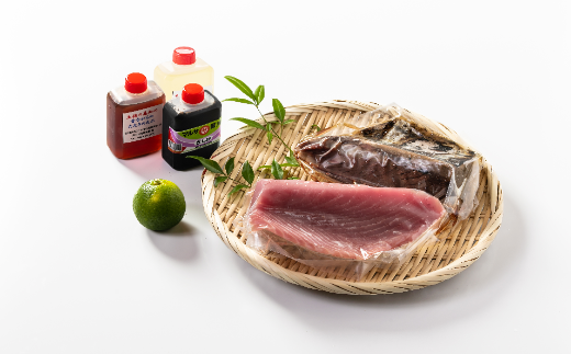 R5-229．本生！老舗魚屋大将が厳選したカツオの食べ比べセット！本格カツオ藁焼きタタキと刺身（合計400ｇ）