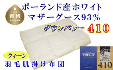 CK334[ポーランド産マザーグース93%]羽毛肌布団 220×210cm クィーン[ダウンパワー410]