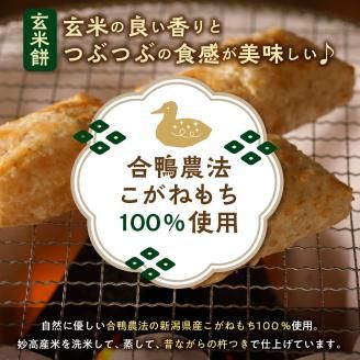 合鴨農法こがねもち100％使用【玄米餅セット】新潟県妙高市