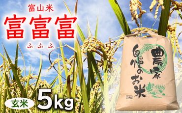 【新米予約】農家直送「 富富富 」5kg（玄米）｜富山米 ふふふ　※北海道・沖縄・離島への配送不可　※2024年9月下旬頃より順次発送予定