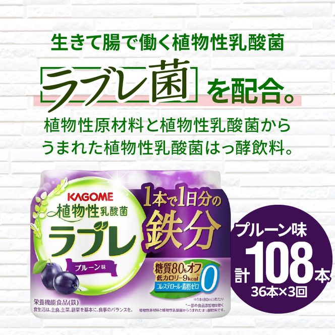 【2ヶ月に1回　計3回定期便】植物性乳酸菌ラブレ　鉄分36本（計108本） [052S06-T]