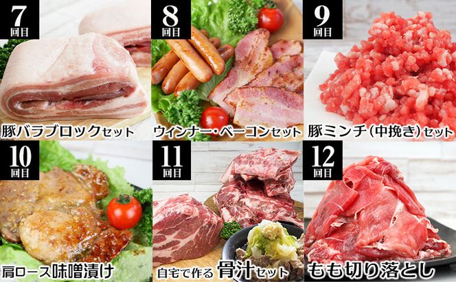 【定期便12回】沖縄県産豚　くいまーる豚　豪華食べ尽くしセット