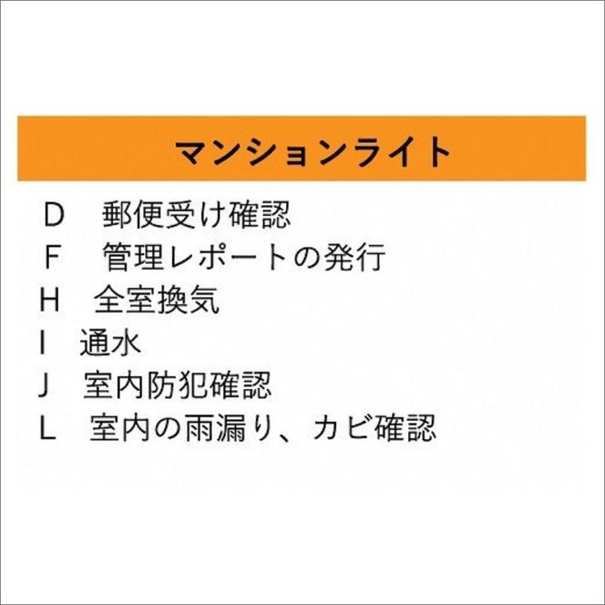 空き家管理サービス マンションライト 年6回プラン【2411L06405】