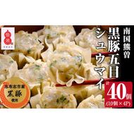 鹿児島県志布志市産黒豚使用 南国熊曽黒豚五目シュウマイ 計40個(10個x4パック) a3-180