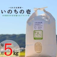 BI-34a 【6か月定期便】【特別栽培米】垂井町産いのちの壱(5kg×6回）