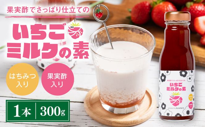 果実酢でさっぱり仕立ての「いちごミルクの素」