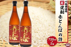 ＜川越酒造場　米焼酎「赤とんぼの詩」720ml×2本＞翌月末迄に順次出荷【b0269_yu】