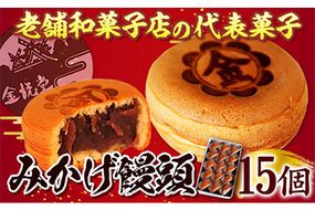 饅頭 まんじゅう みかげ饅頭 15個 金悦堂《30日以内に発送予定(土日祝除く)》 和菓子 お茶請け 岡山県 浅口市---124_70_30d_23_11000_15---